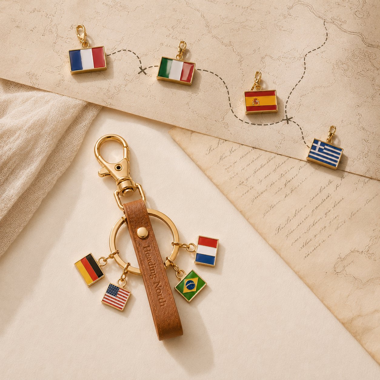 Country-Flag Charms & Keychain